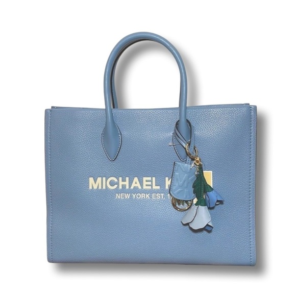 2pc 💙 Michael Kors Mirella leather tote bag blue - Picture 2 of 13